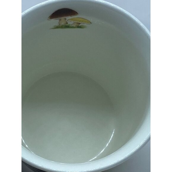 Vtg Otagiri Japan Mushrooms Cottagecore Rabbit Tree Trunk Mug Cup Ivory Stone - Picture 5 of 8